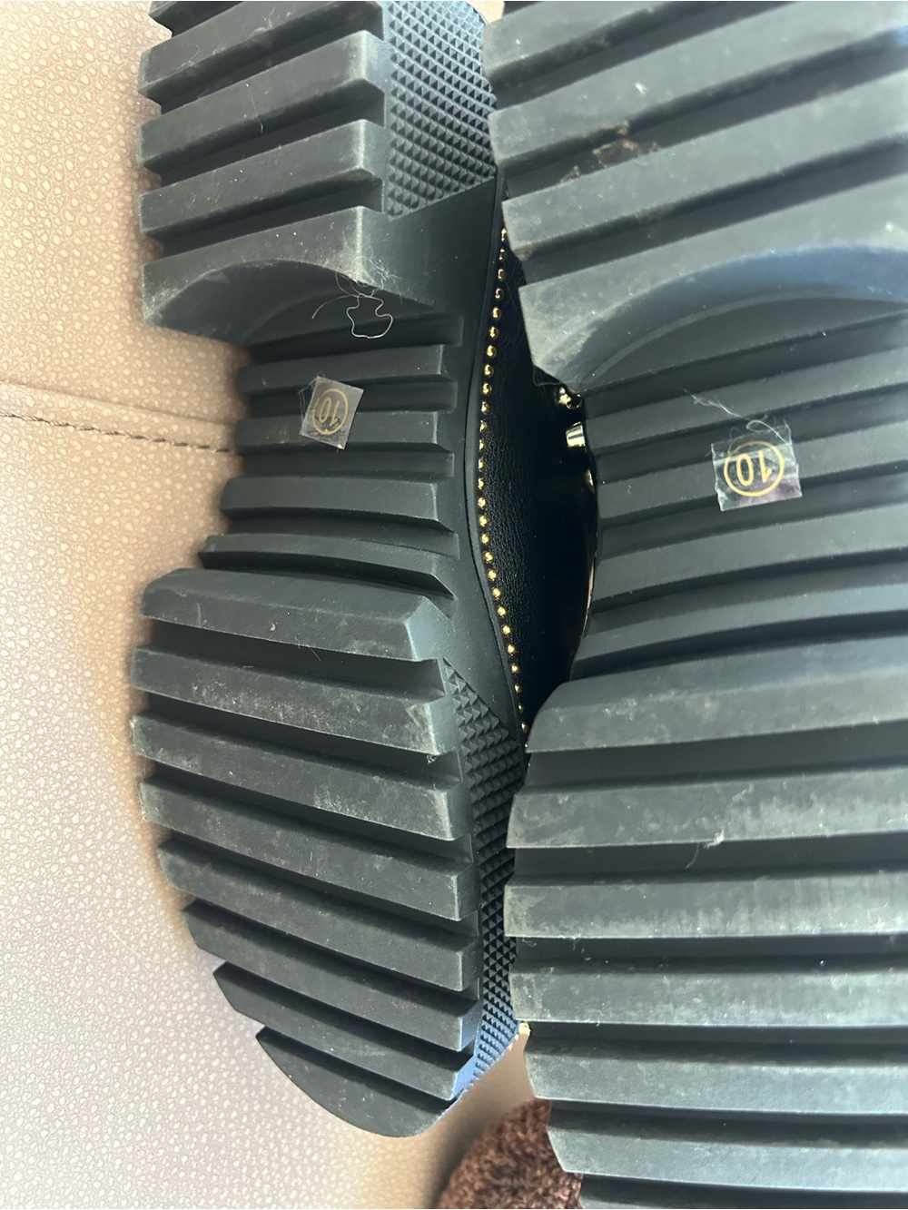 Cape Robbin Black Ankle Booties with Gold Stud and Spike Accents - Picture 9 of 10